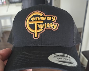 Conway Twitty Embroidered Trucker Hat, Yupoong Brand