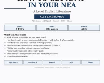 How to Get an A* in Your NEA | A Level English Literature | AQA Edexcel OCR Eduqas | All 5 Boards