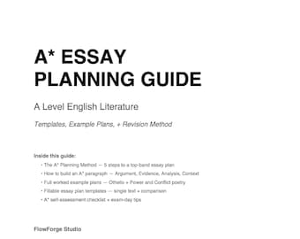 How to Plan A* Essays — A Level English Literature Essay Planning Guide