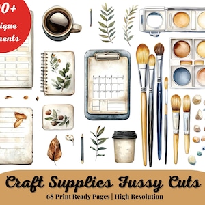 My Craft Room Fussy Cuts, Junk Journal, Home Office, Supplies, Art, Cricut, Planner, Stickers, Printable,  Digital Download