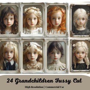 GRANDCHILDREN ephemera pack, vintage child, ephemera for junk journals, bullet journals & scrapbook, images for decorating journaling cards