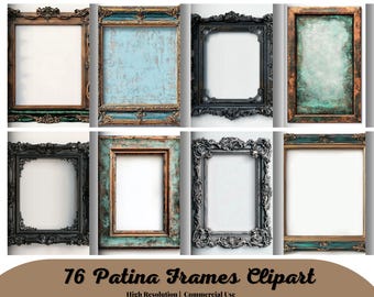 Frames Clipart - Rococo and Baroque Vintage Clip Art Graphics - Etsy UK
