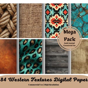 Western Textures Digital Paper, cowboy textures digital paper, wild west backgrounds, commercial use instant download