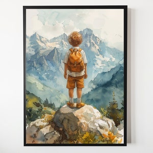 Adventure Toddler Decor, Boy Adventure Nursery, Toddler Room Decor Boy, Mountain Nursery Decor, Nursery Nature Decor, Printable Wall Art DCB