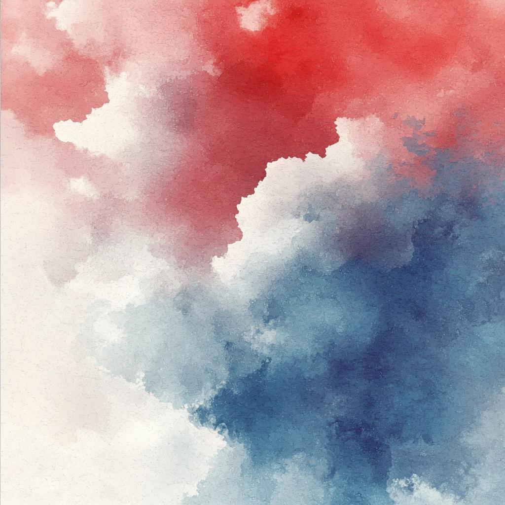 Red and Blue Watercolor Digital Paper - Patriotic Watercolor Textures ...