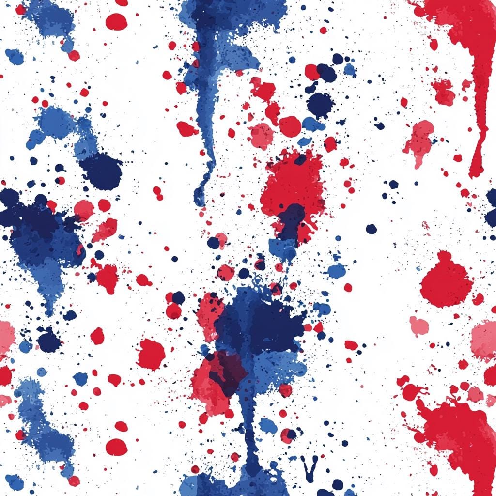 Red and Blue Watercolor Digital Paper - Patriotic Watercolor Textures ...