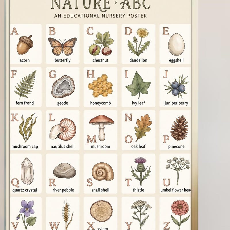 Abc Nature Chart - Etsy
