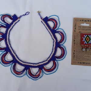 Colar de contas sul-africano e carta de amor zulu