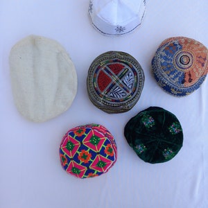 Afghan Central Asian caps collection of six