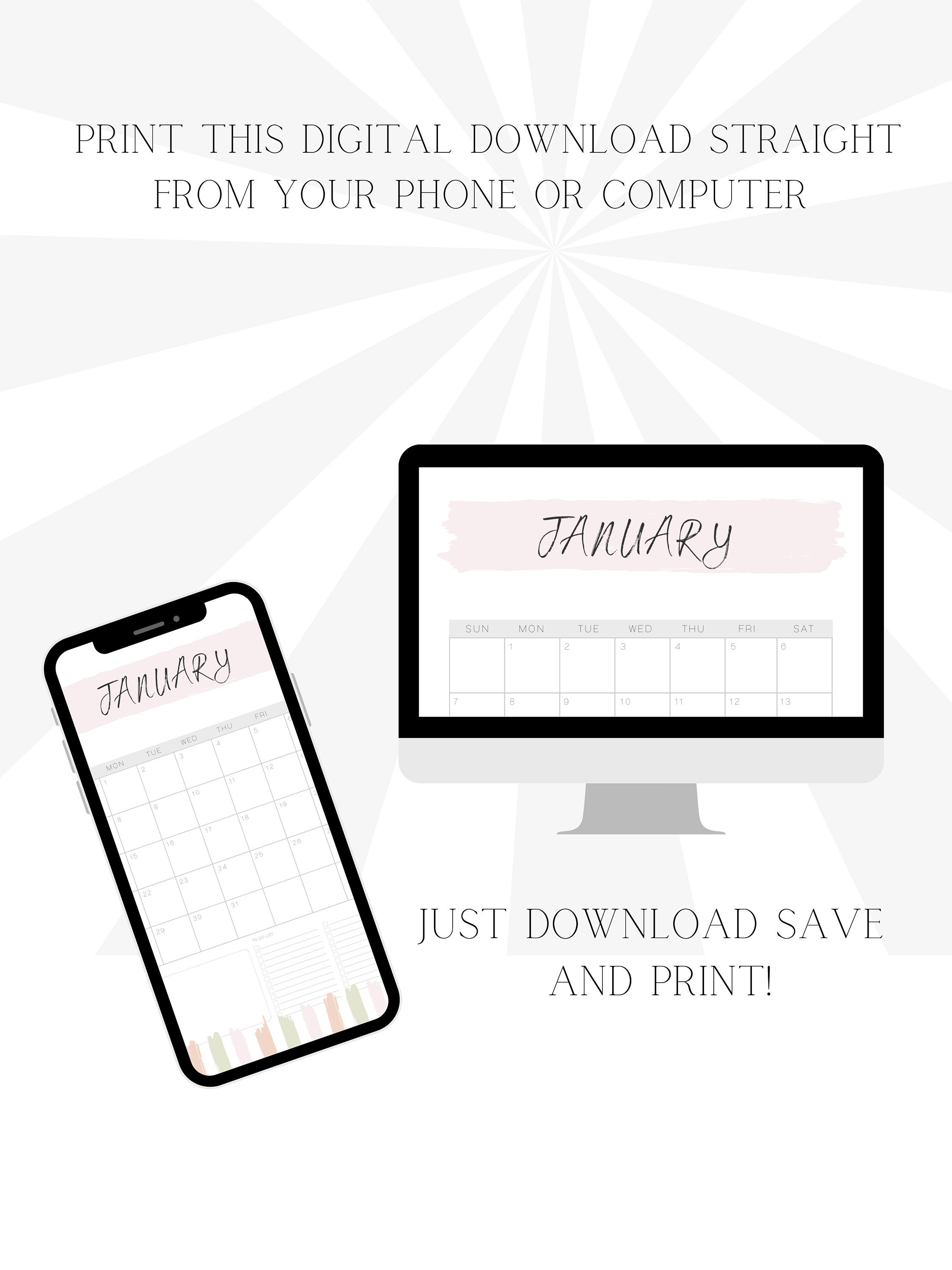 2024 Printable Diary 2024 Printable Calendar Digital Diary Etsy Canada
