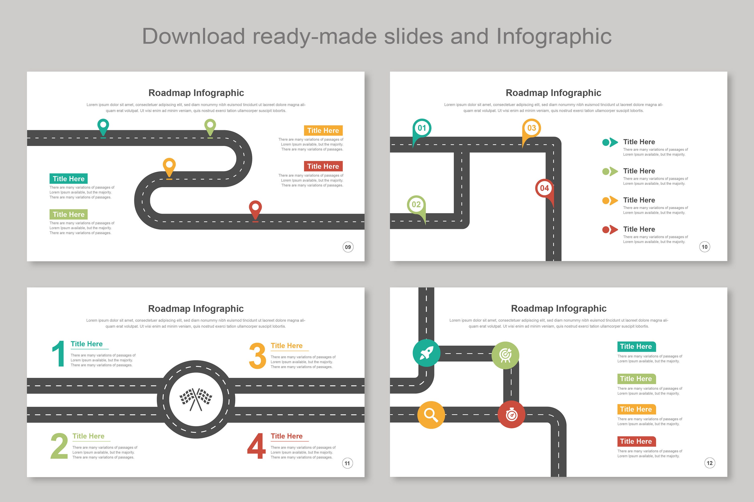 Roadmap Infographic for Business Presentation Template - Etsy