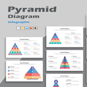 Pyramiden-Diagramm Infografik-Vorlagen | Diagramme für Google Slide, Power Point, Illustrator, Keynote, Canva