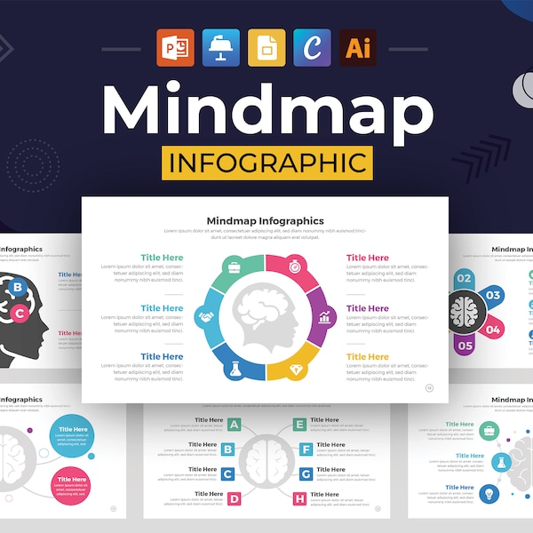 Mindmap Infographic Templates For Company Owner |  Diagrams for Google Slide, PowerPoint, Illustrator, Keynote, Canva