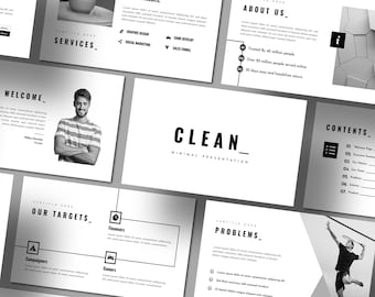 Clean Minimal Business PowerPoint Presentation Template