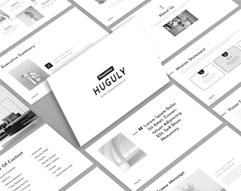 Clean & Minimal Business Presentation Template PPT || EPS
