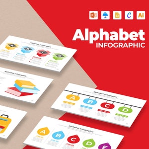Alphabet Infographic | Google Slide | PowerPoint | Illustrator | Keynote | Canva