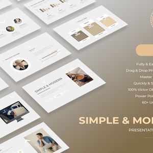Einfache & Moderne Business Plan Power Point Vorlage