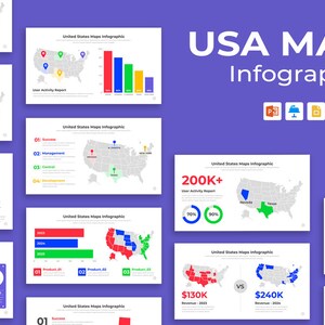 United States Maps Infographic Template