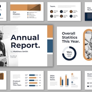 Minimalist Annual Report PowerPoint Template