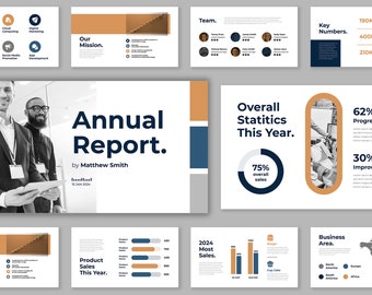 Minimalist Annual Report PowerPoint Template