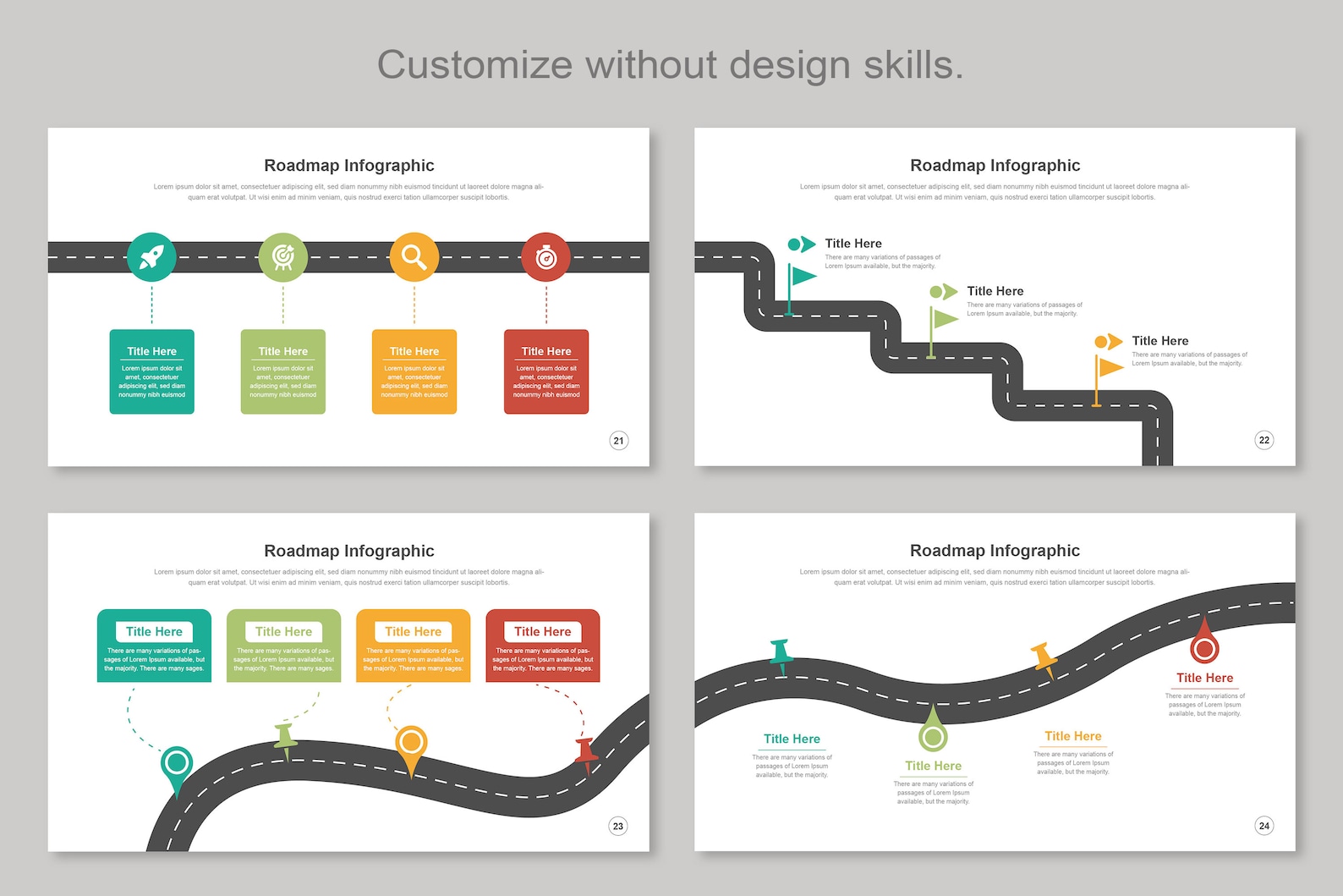 Roadmap Infographic for Business Presentation Template - Etsy