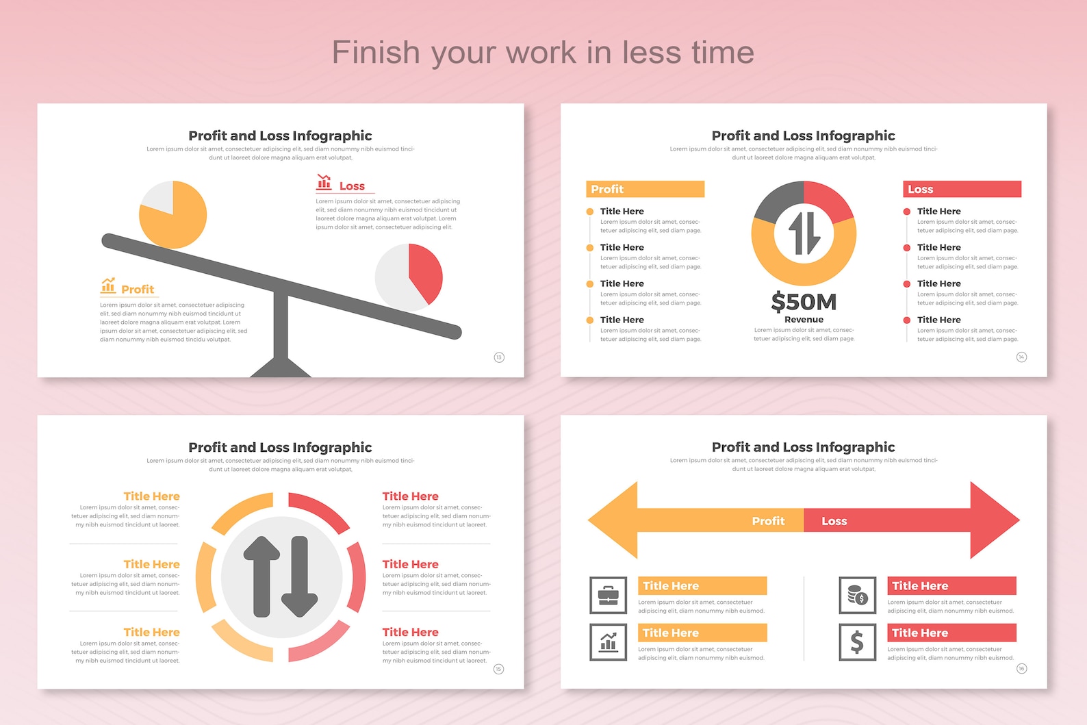 Profit and Loss Infographic Templates | Business Presentation Template ...