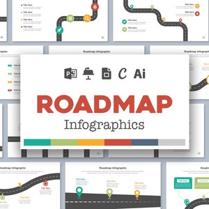Presentatiesjabloon stappenplan infographic voor bedrijven