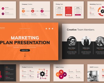 Dynamic Marketing Business Plan Presentation & Illustrator Template