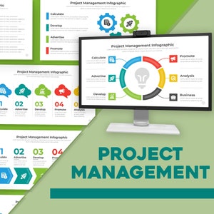 Project Management Infographic | Google Slide | PowerPoint | Illustrator | Keynote | Canva