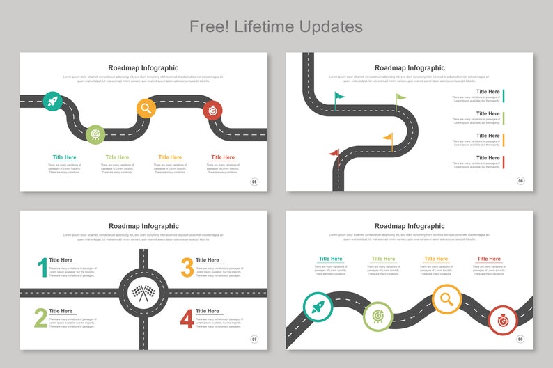 Roadmap Infographic for Business Presentation Template - Etsy