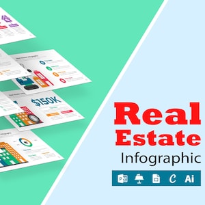 Real Estate Infographic | Google Slide | PowerPoint | Illustrator | Keynote | Canva
