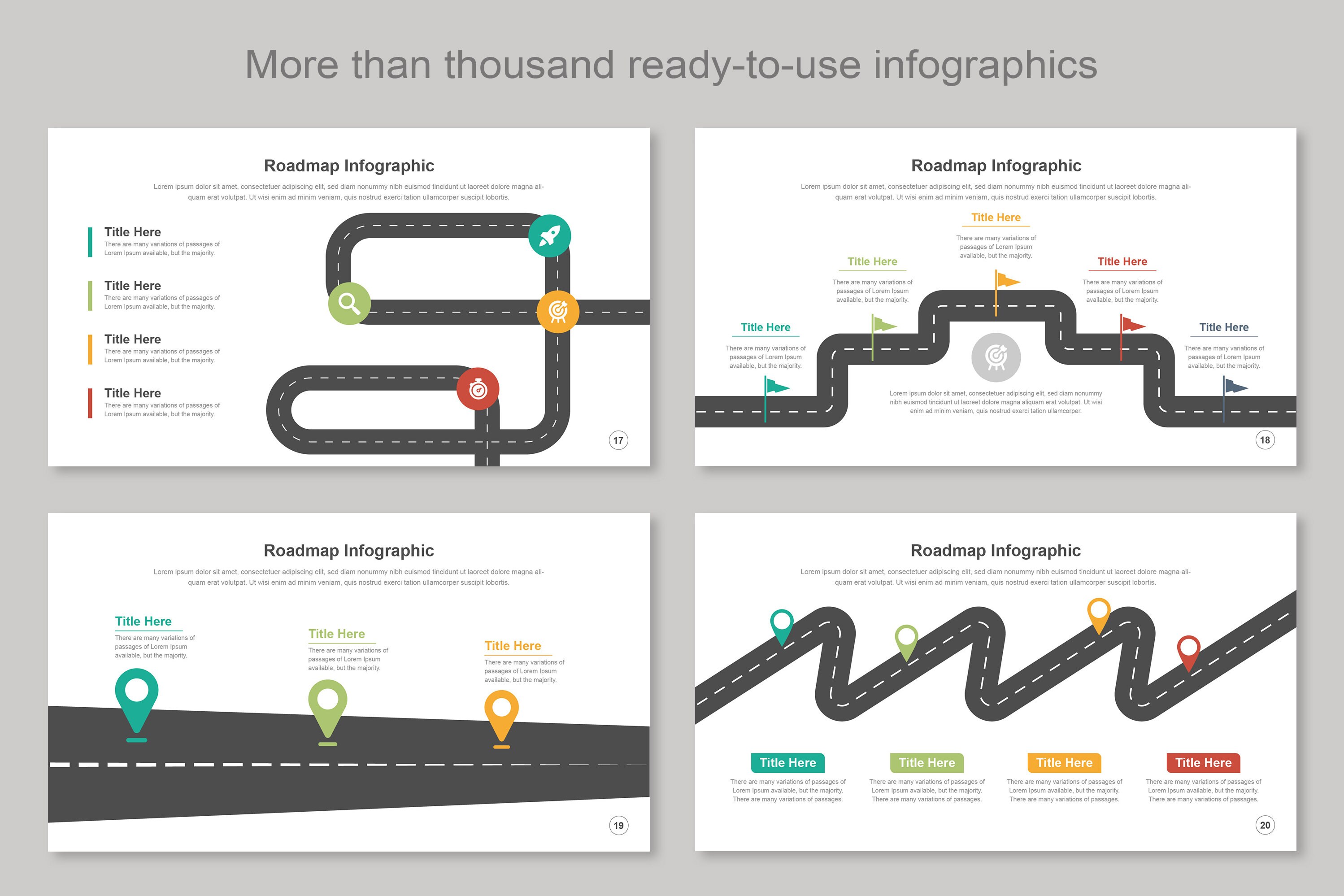 Roadmap Infographic for Business Presentation Template - Etsy