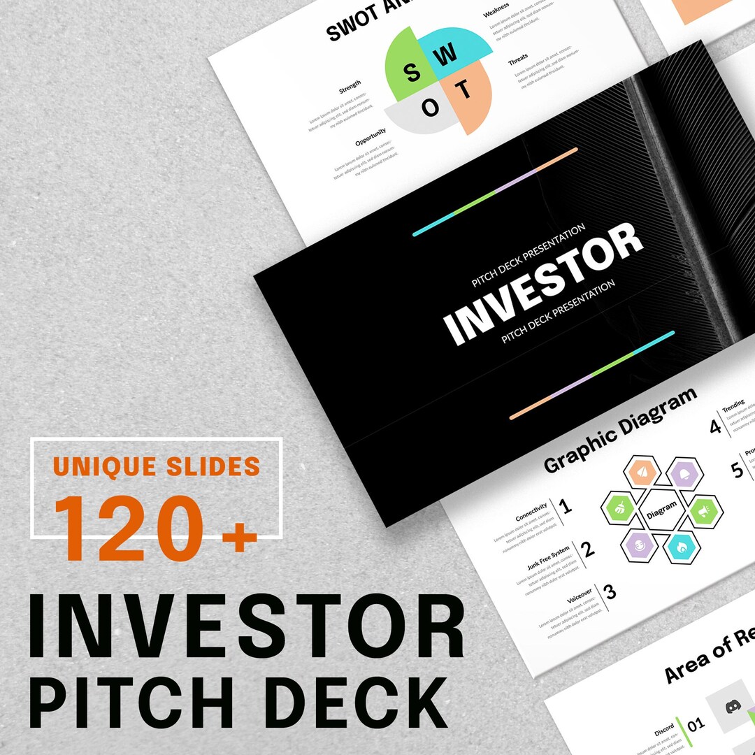 Investor Pitch Deck Presentation Template - Etsy