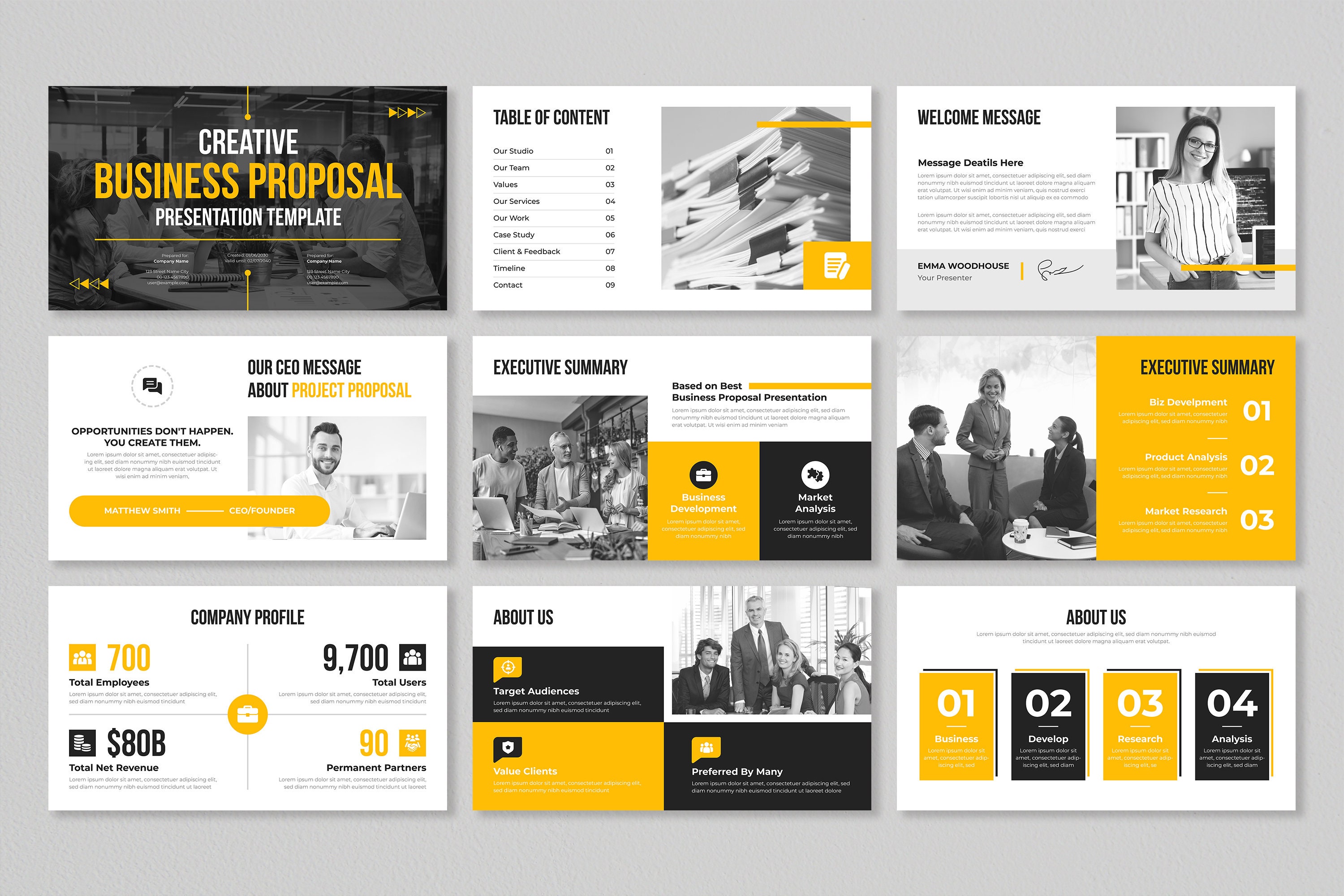 Business Proposal Presentation Template - Etsy