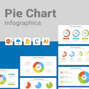Sjablonen voor cirkeldiagraminfographics | PowerPoint-presentatiesjabloon | Eenvoudig bewerken | Kleurrijke vector