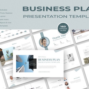 Minimal Business Plan Power Point Vorlage