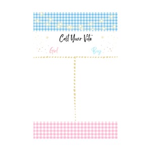 DIGITAL Gender Reveal Game Cast Your Vote | Printable Poster | Baby Reveal Party | Girl or Boy | Guessing Games