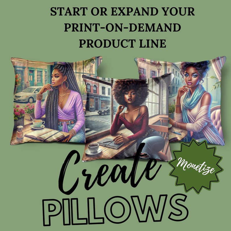 Dalle Custom GPT Black Women Journal AI Art Editable Canva Template