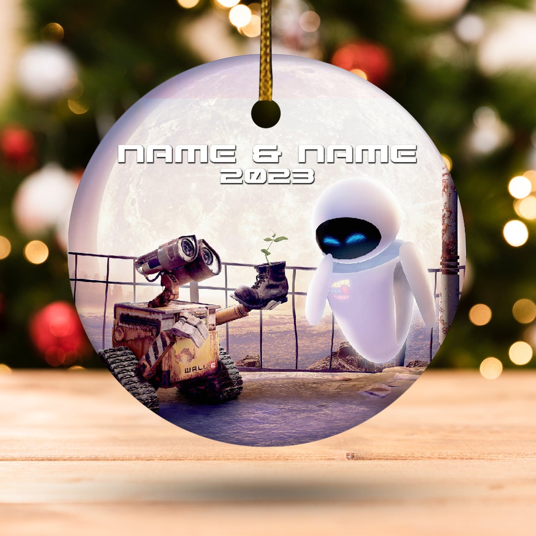 Walle and Eve Christmas Ornament Wall E Ornament Couples Etsy