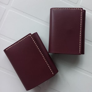 Petit portefeuille en cuir pour femme, Portefeuille en cuir pour femme, Portefeuille à trois volets, Portefeuille à trois volets en cuir, Portefeuille en cuir, Petit portefeuille en cuir