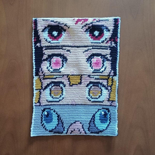Demon Slayer Crochet Pixel Grid Pattern