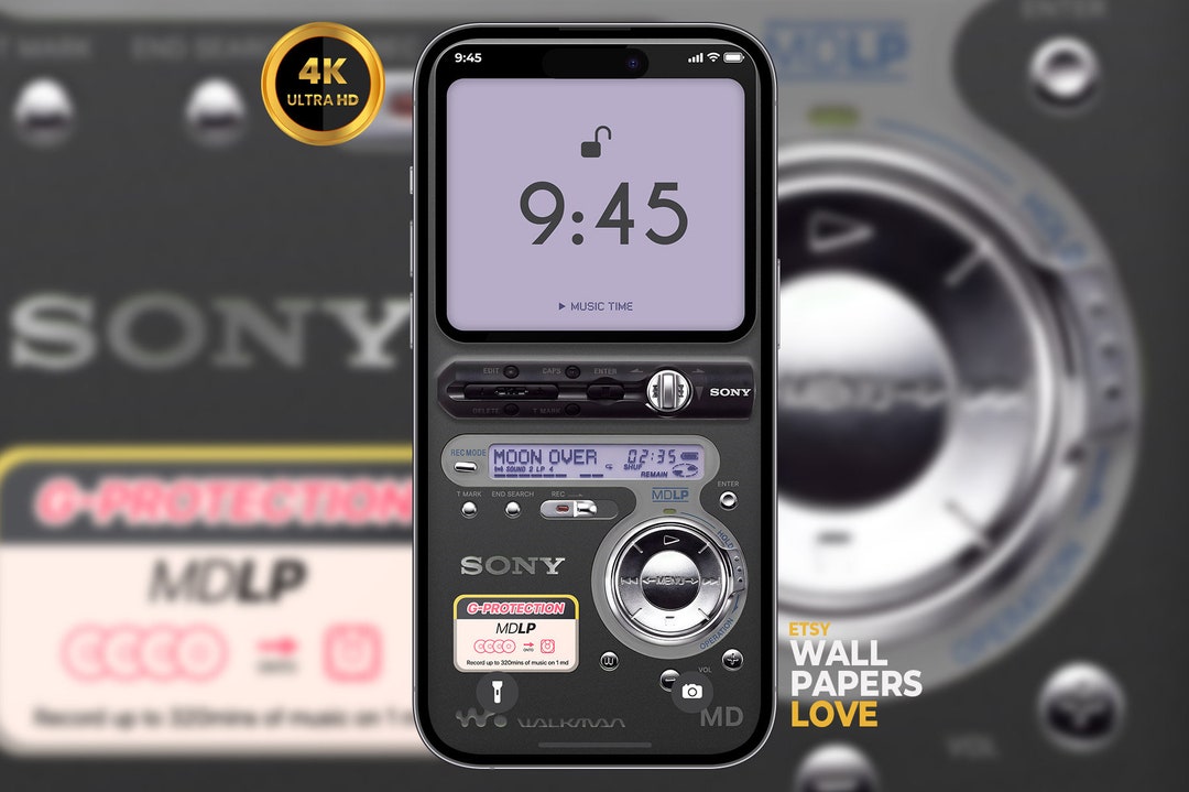 Mobile Wallpaper Retro Sony Minidisc Players Etsy