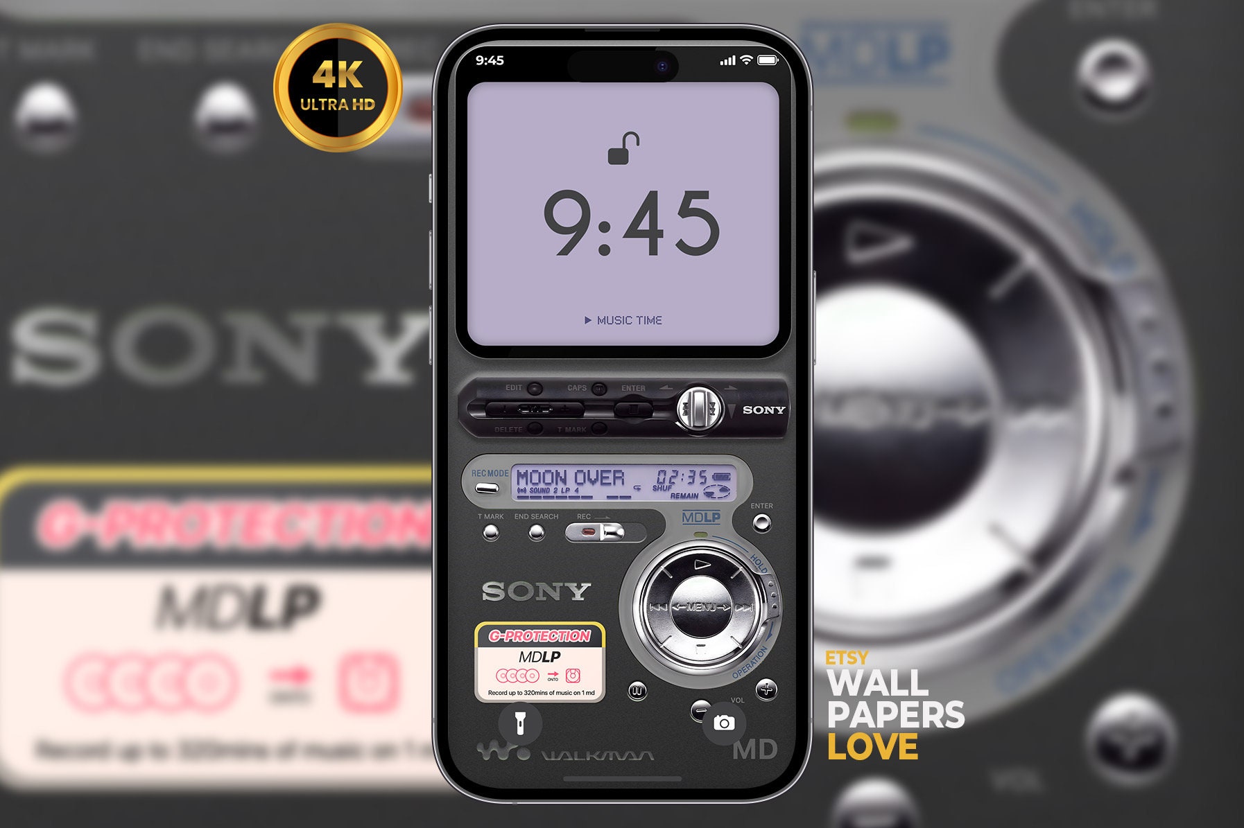 Mobile Wallpaper Retro Sony Minidisc Players Etsy