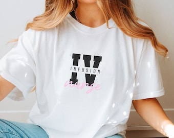 IV看護師シャツ、看護師への感謝の贈り物、点滴登録看護師Tシャツ、看護師卒業生への彼女への贈り物、看護学生Tシャツ、IV療法看護師