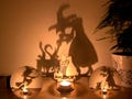 Spooky Witch tealight holders halloween party decor candle shadow spooky season decor light creepy Witch Trick or treat halloween Gift idea