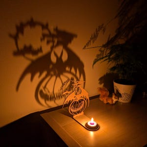 Vela de té de Halloween con forma de murciélago, decoración de calabaza, linterna, vela, sombra, luz espeluznante, alas de murciélago espeluznantes, portavelas, regalo de truco o trato, temporada espeluznante