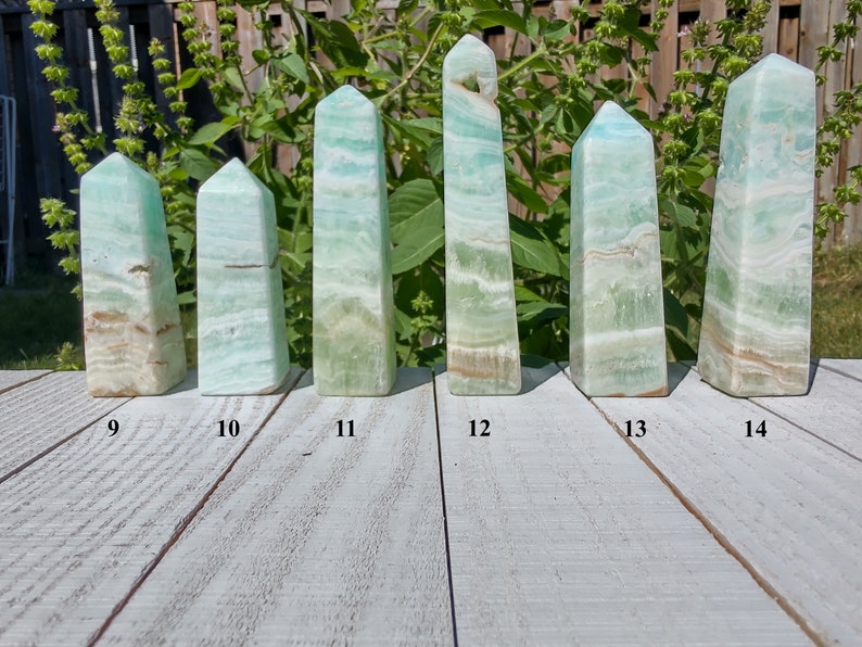 Caribbean Calcite Obelisk/tower - Calming, Joyful Energies of the Ocean ...