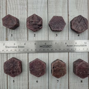 High Quality Raw Ruby Corundum Record Keeper with natural Hexagonal and clean Triangular Patterns - Unlock Hidden Wisdom and Passion