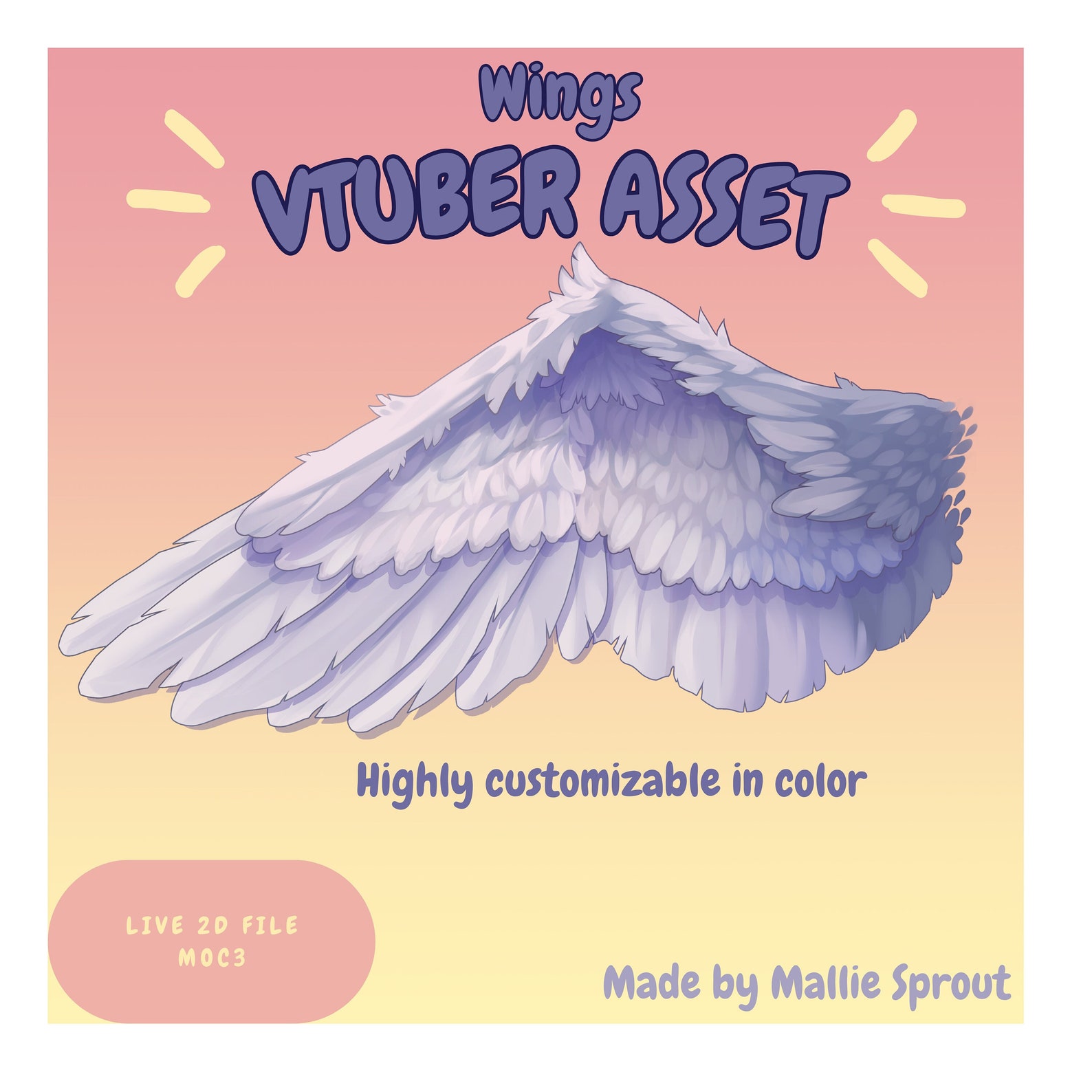 Vtuber Asset Wing Live 2D Etsy Vtuber Asset Wing Live 2D Etsy