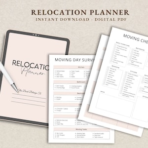 Relocation Planner Printable and Editable Canva Templates | Moving Planner | Relocation Planning Kit | Moving Guide | Real Estate Marketing